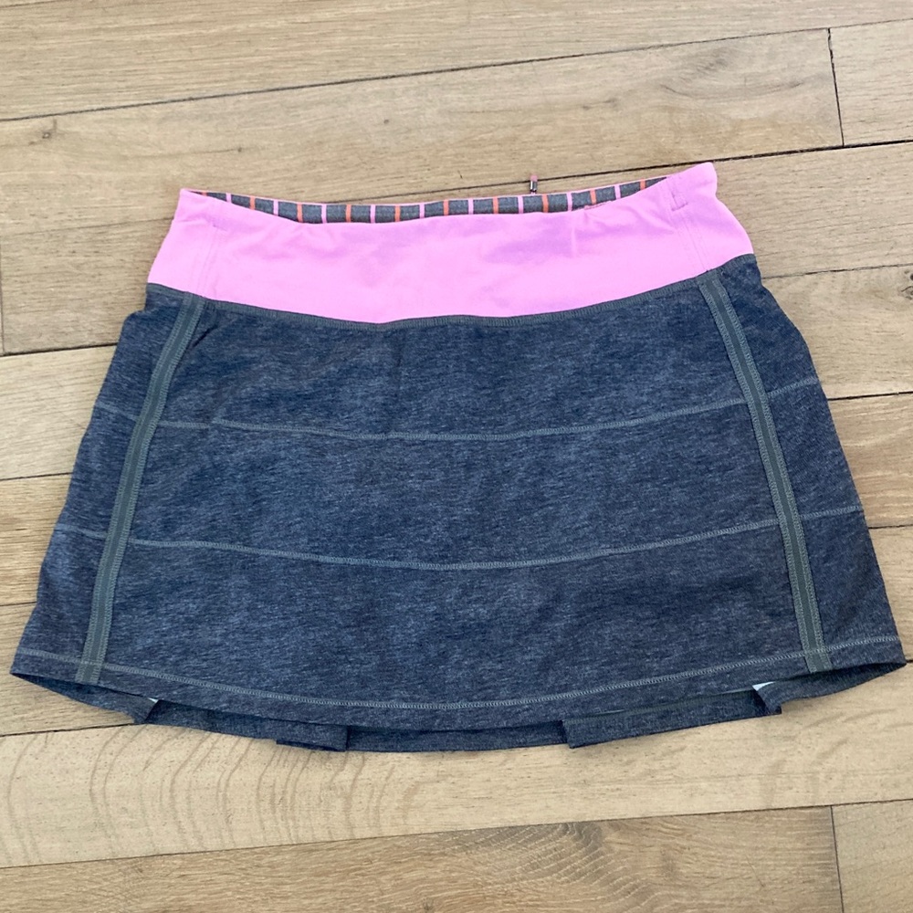 lululemon athletica Pink and Gray Skater Skirt